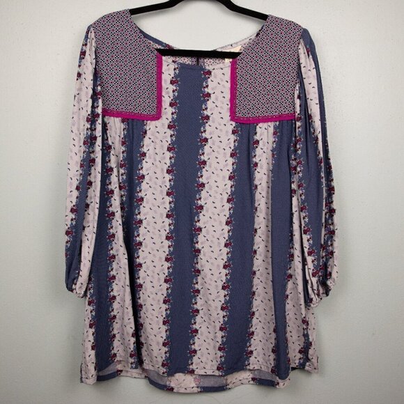 Matilda Jane A Quick Getaway floral tunic top-L - Picture 1 of 5